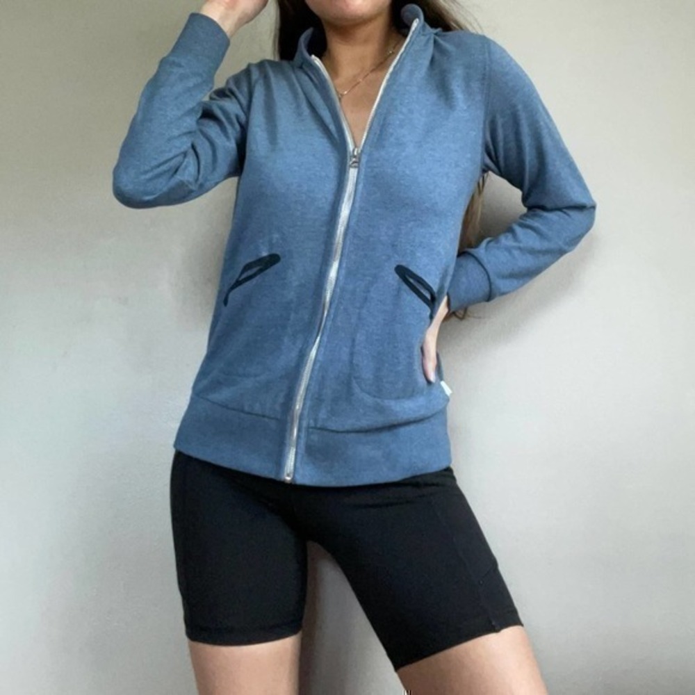 Burton Blue Zip Up Hooded Jacket